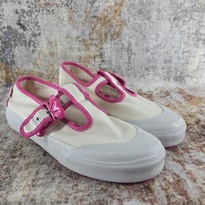 Vans x Barbie Style 93 DX Mary Jane Shoes Womens 10 Pink White Bow Buckle Y2K